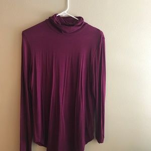 Plum cowl / turtle neck long sleeve